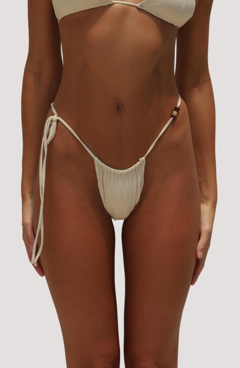 Stone Fox Swim River Bead Bikini Bottoms, Main, color, Summer Sand