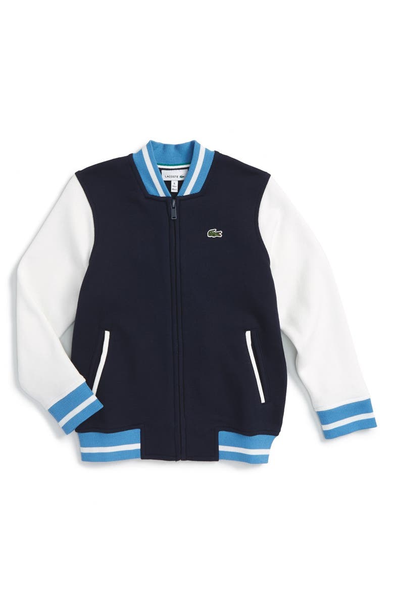Lacoste 'Varsity' Full Zip Sweatshirt Jacket, Main, color,