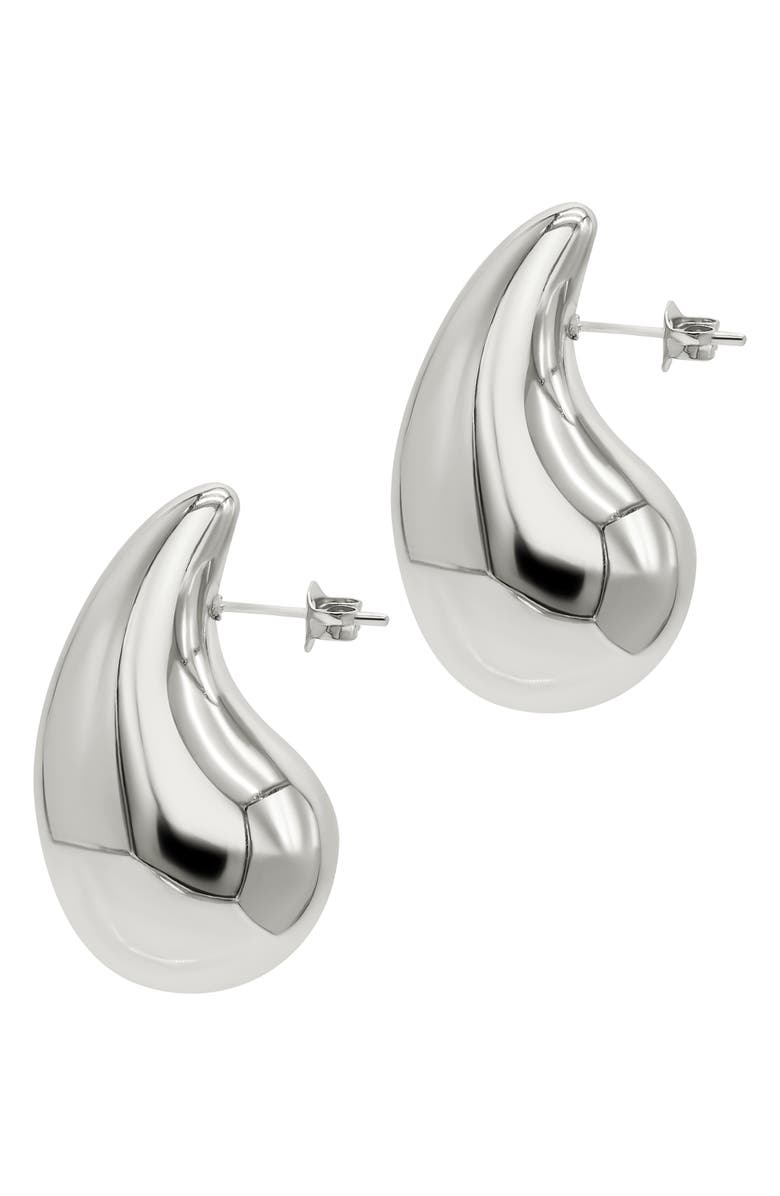 Adornia Sculptural Drop Earrings, Alternate, color, Silver