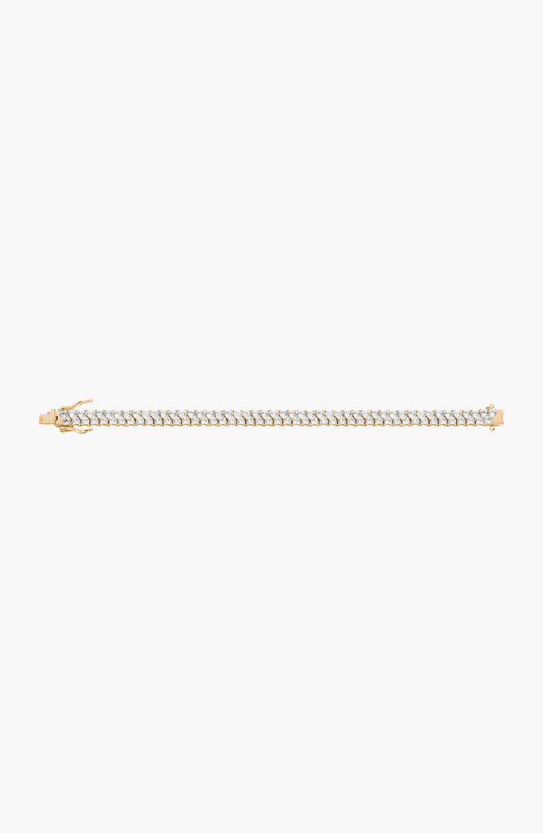 Aurate New York Lab Grown White Sapphire Love Affair Tennis Bracelet, Alternate, color, Yellow Vermeil