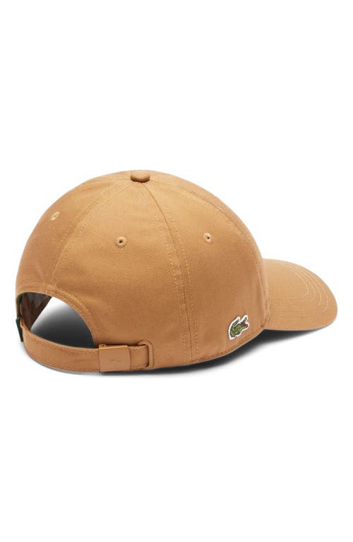 Lacoste Essential Cotton Twill Baseball Cap In Brown