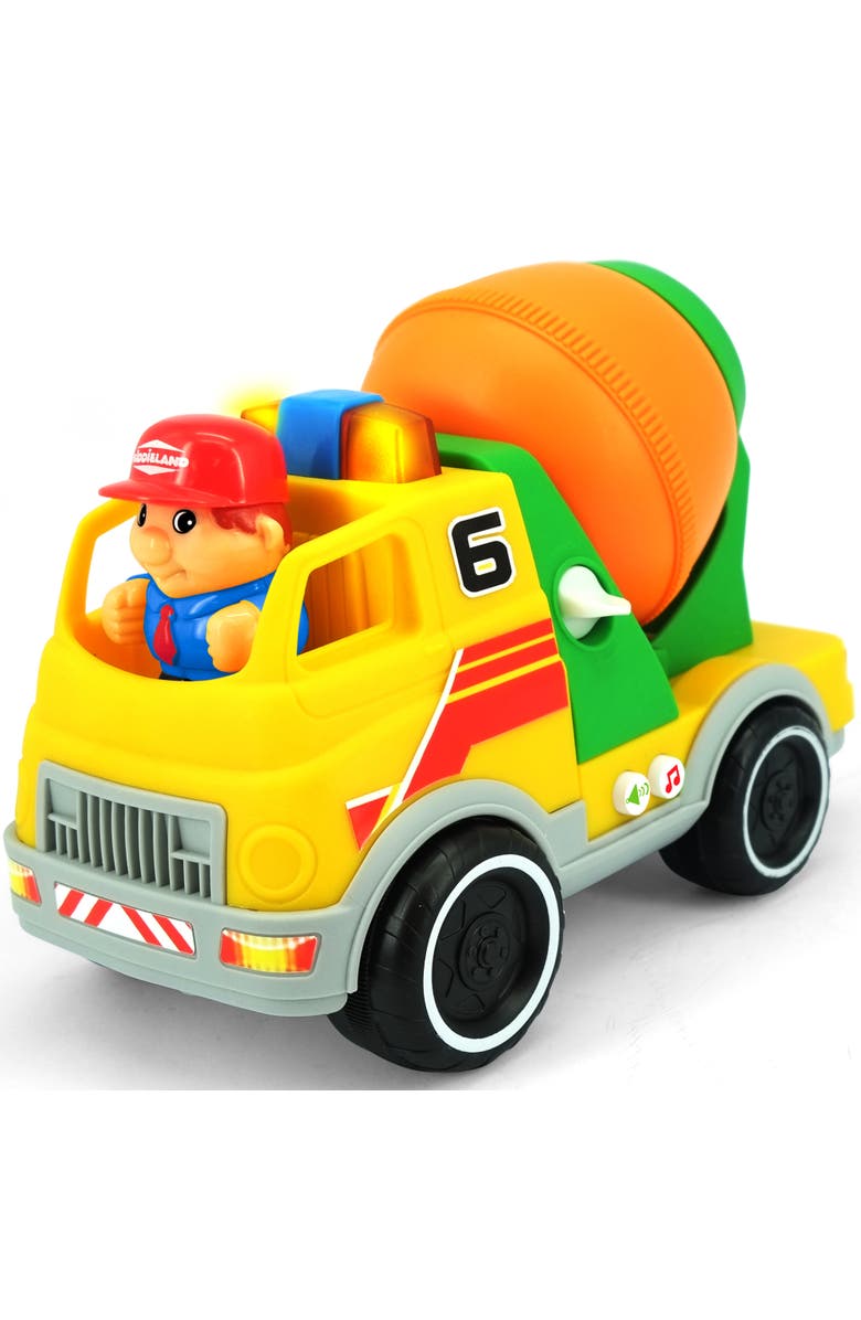 Kiddieland Light & Sound Cement Mixer Construction Toy Vehicle, Main, color, Multicolored