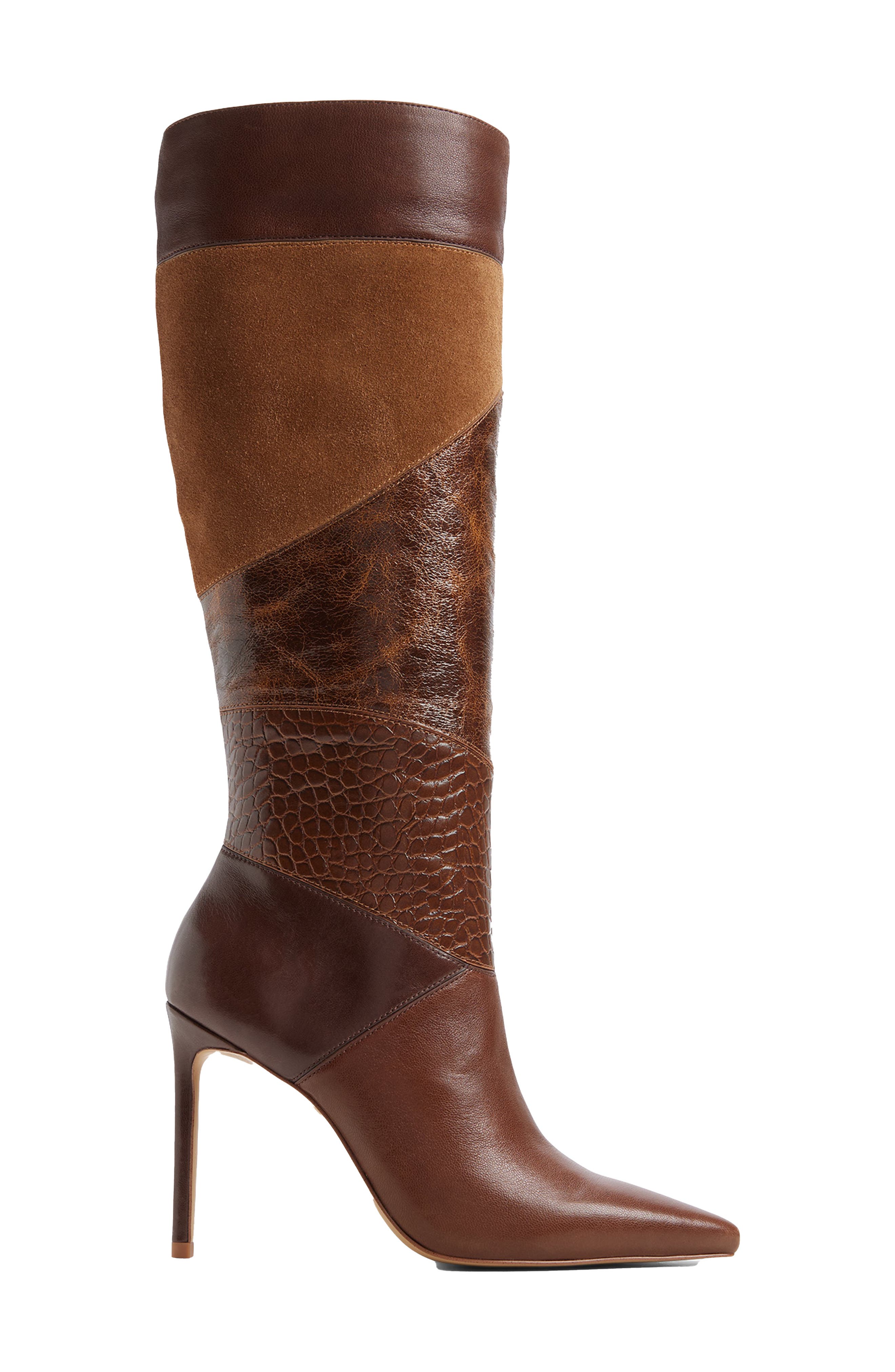 Marya Knee High Boot, Alternate, color, BROWN/ MULTI