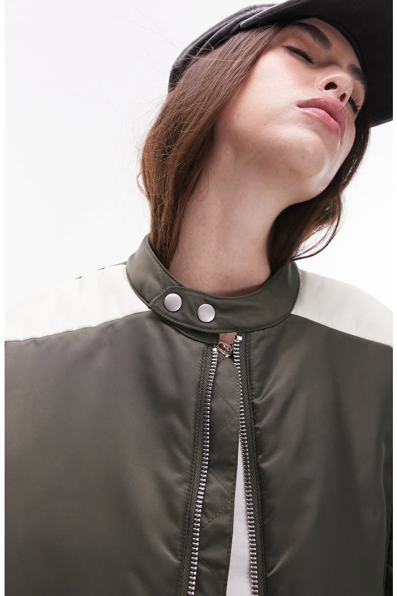 Bomber Jacket, Alternate, color, MID GREEN