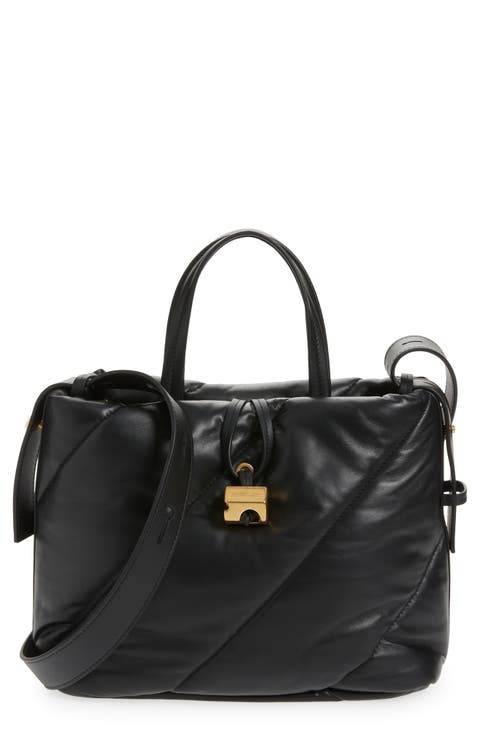 Nailed Quilted Leather Tote