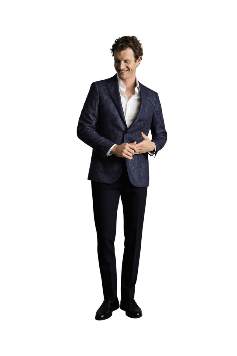 Wool Twill Silk Jacket, Alternate, color, Dark Blue
