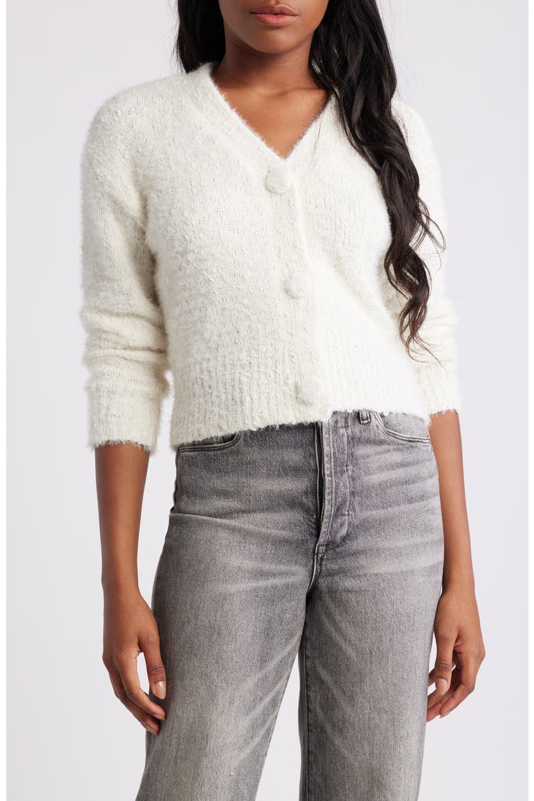 V-Neck Cardigan, Main, color, IVORY