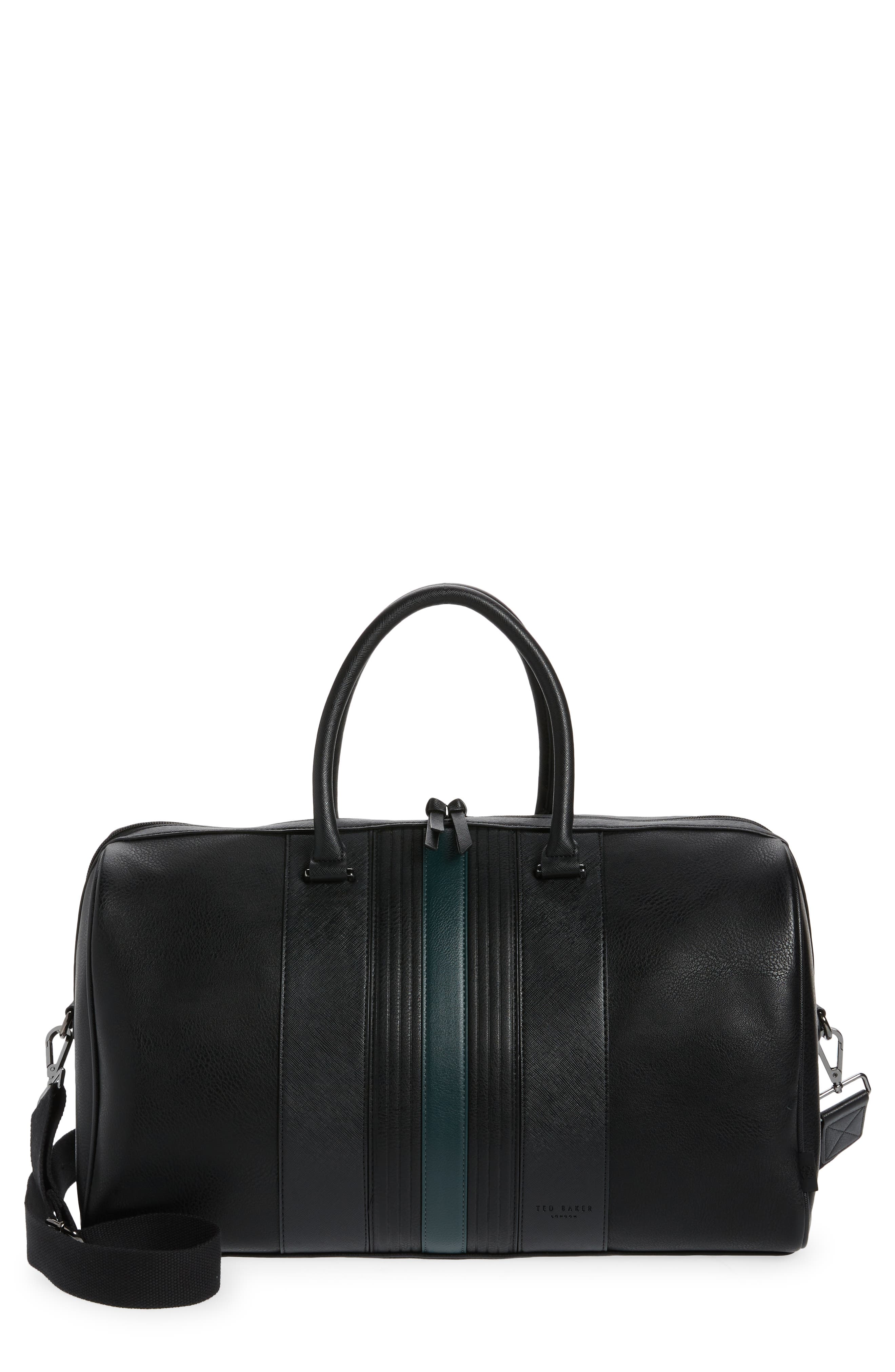 Ted Baker London Everyday Stripe Faux Leather Holdall Bag, Main, color, 