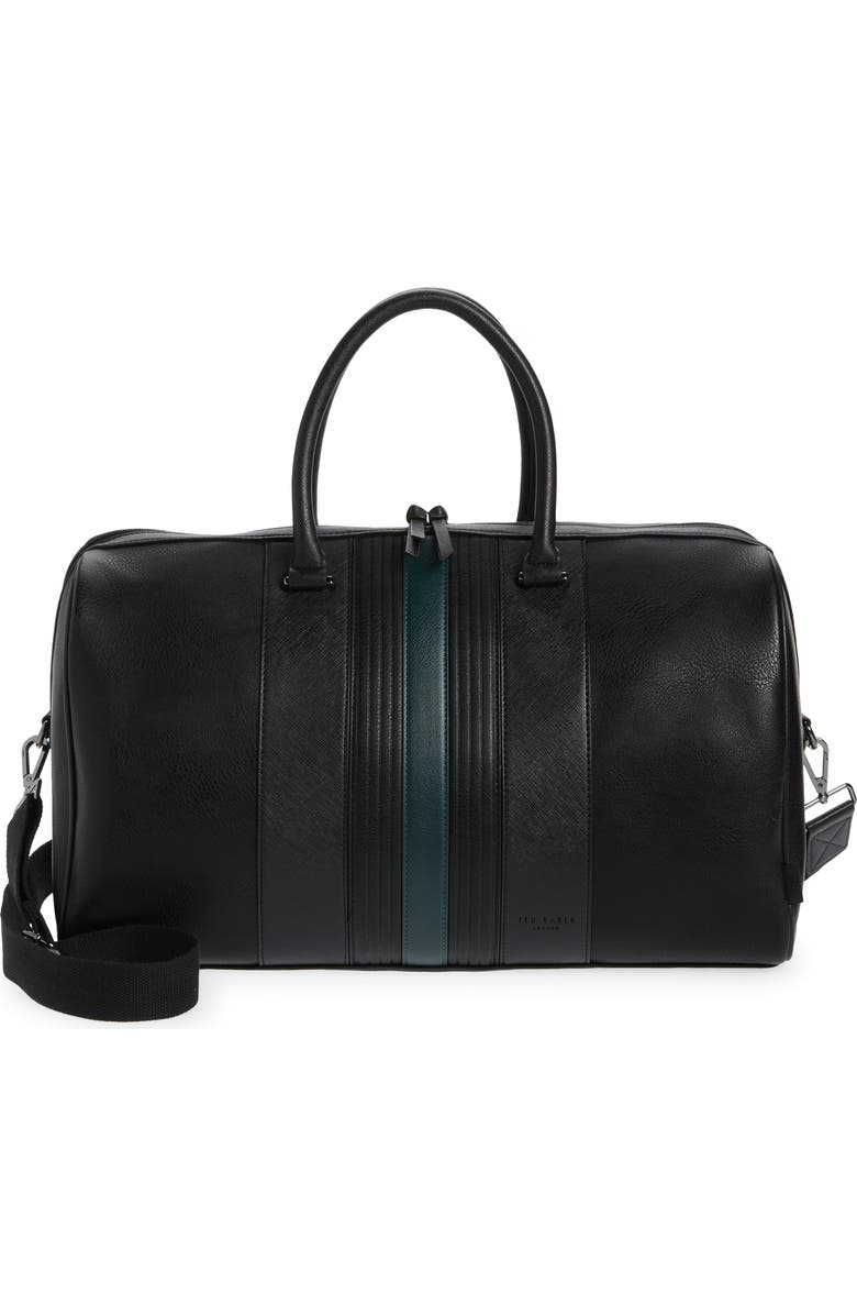 Ted Baker London Everyday Stripe Faux Leather Holdall Bag, Main, color,