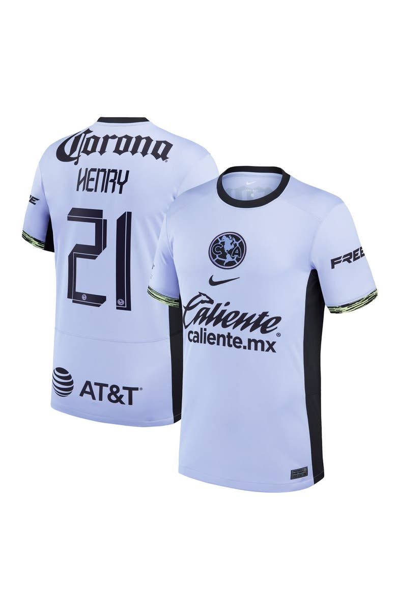 Nike Men's Nike Henry Martin Purple Club America 2023/24 Third Stadium Replica Player Jersey, Main, color,