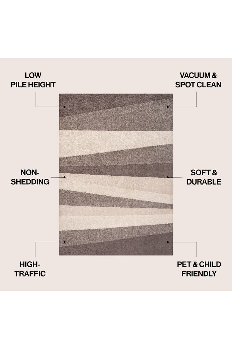 Prism Geometric Striped Area Rug, Alternate, color, Beige/Brown
