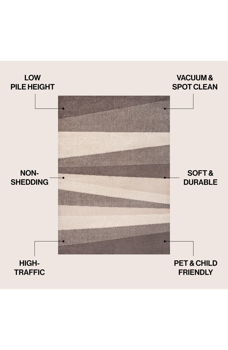 JONATHAN Y Prism Geometric Striped Area Rug, Alternate, color, Beige/Brown