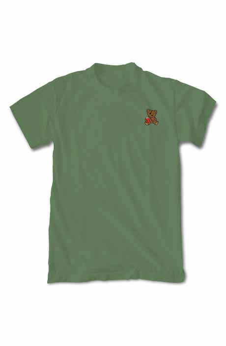 Stitched Teddy Cotton Crew T-Shirt