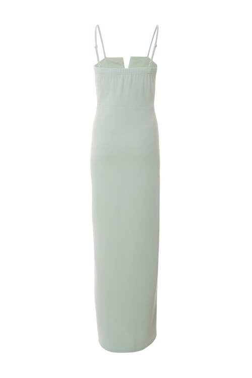 Quiz Scuba Crepe Maxi Dress With 3d Applique Detail In Sage