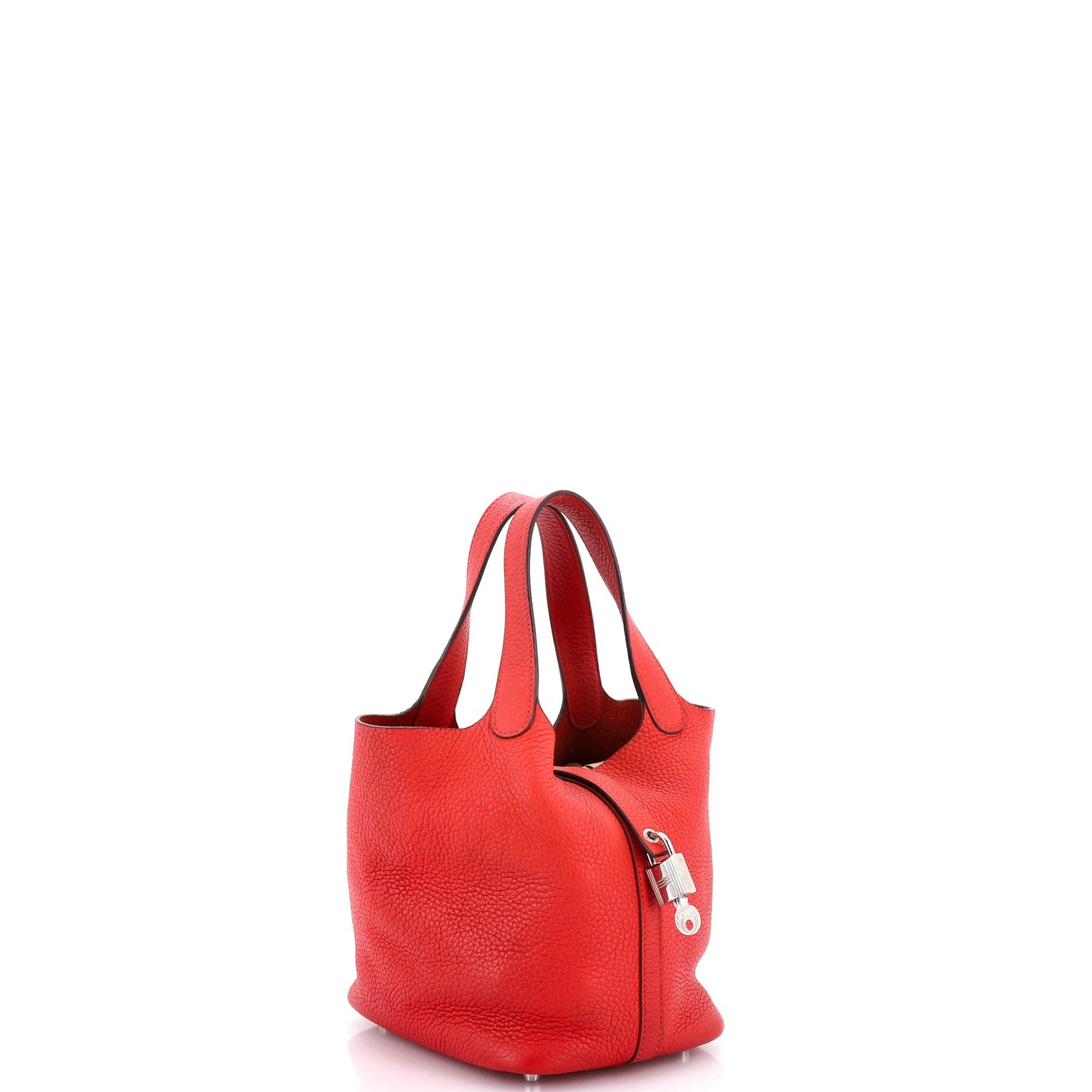 Pre-Owned Hermes Picotin Lock Bag Clemence PM, Alternate, color, Rouge Tomate
