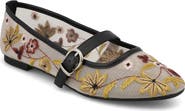 MIA Bluet Embroidered Mesh Mary Jane Flat