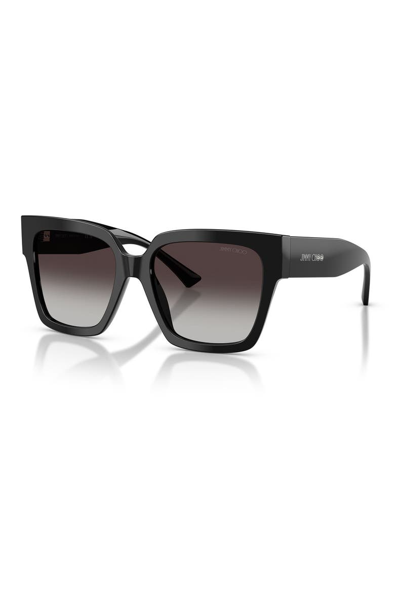 54mm Gradient Square Sunglasses, Alternate, color, BLACK / GRADIENT GRAY