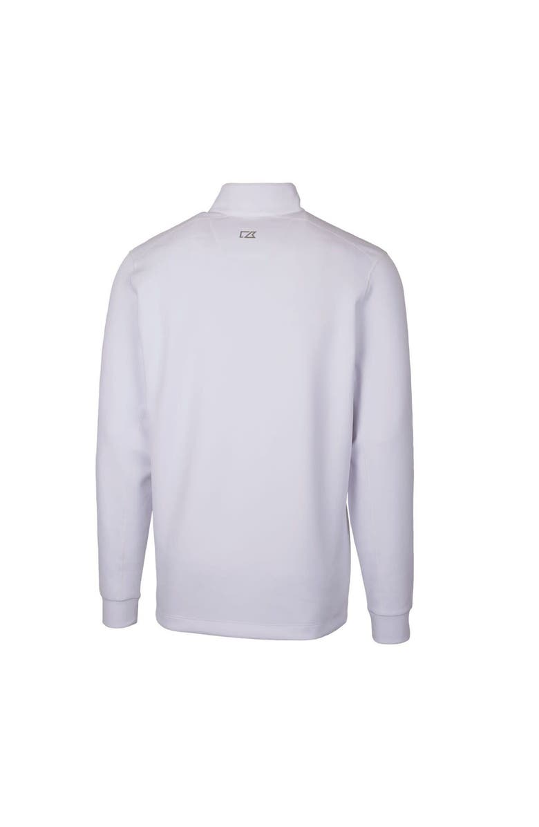 Cutter & Buck Men's Cutter & Buck White Arnold Palmer Invitational Traverse Stretch Quarter-Zip Pullover Top, Alternate, color, White