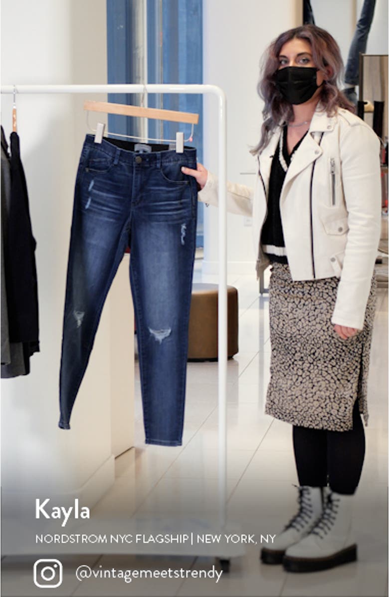 Ripped High Waist Ankle Skinny Jeans, sales video thumbnail