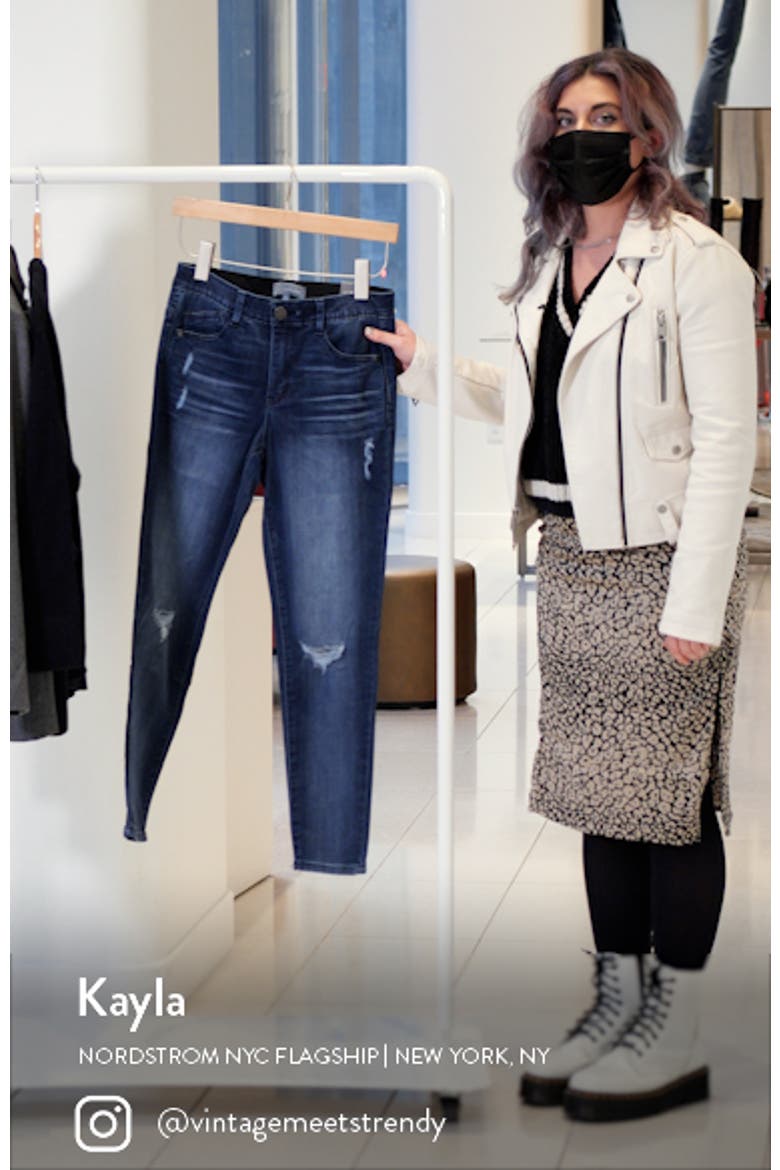 Ripped High Waist Ankle Skinny Jeans (Nordstrom Exclusive) video