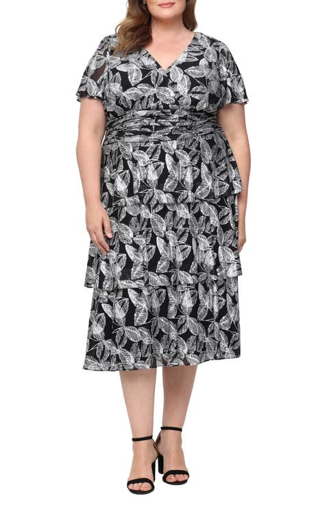 Tiered Tea Length Dress
