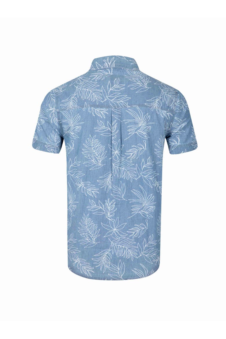 Russell Printed Short Sleeve Shirt, Alternate, color, Denim