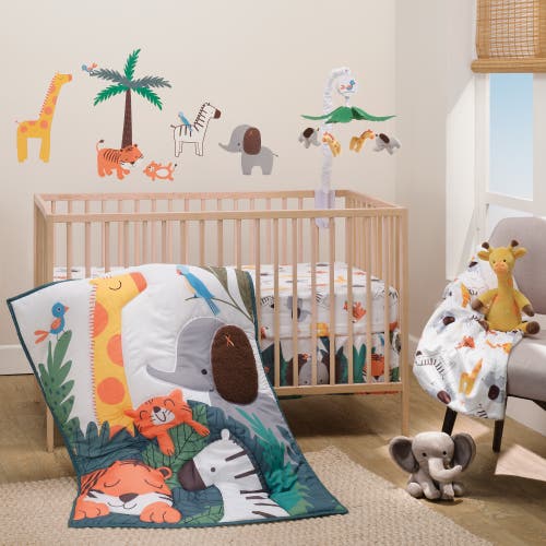 Bedtime Originals Lollipop Jungle 3-piece Baby Nursery Crib Bedding Set In Multi