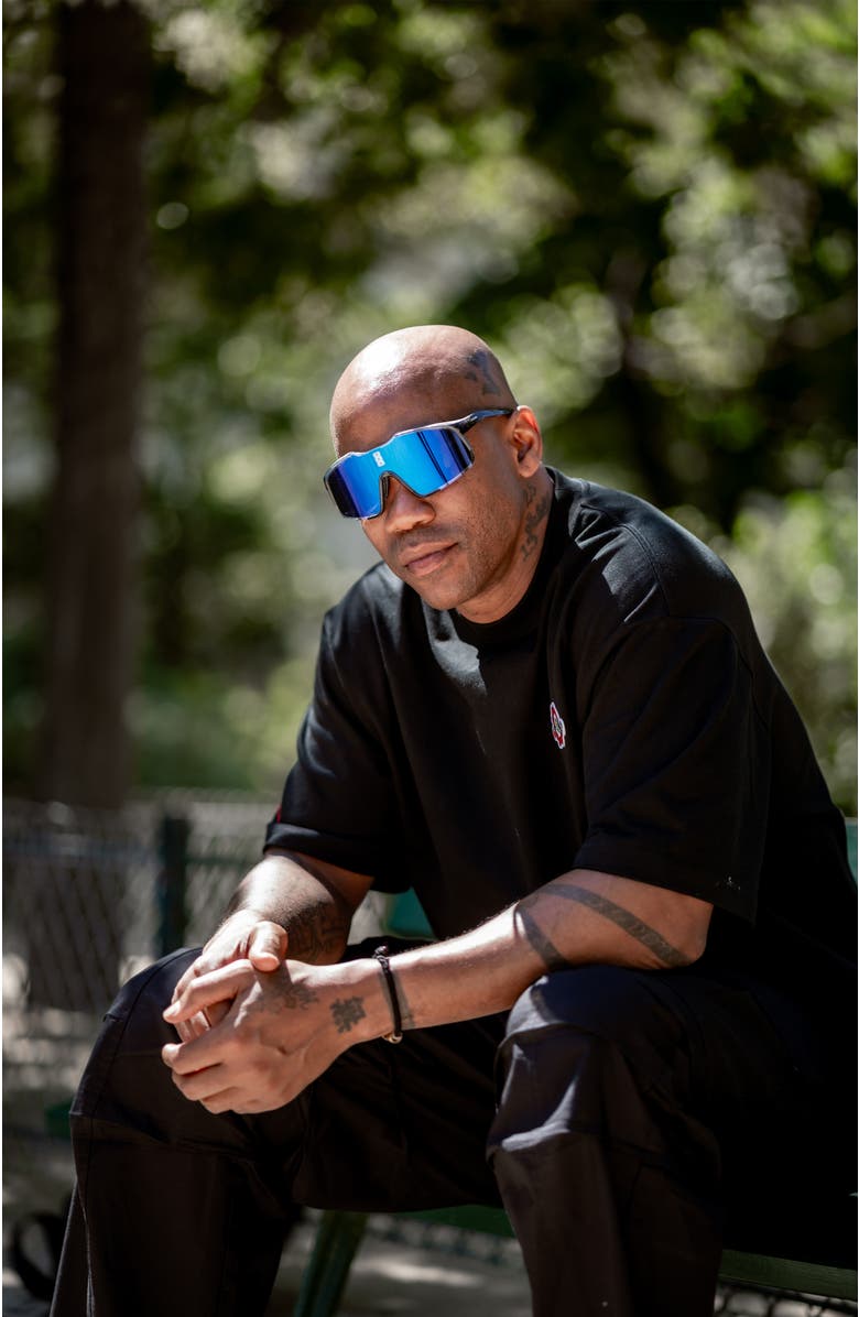 Chamelo Falcon Automatic Alpha Sunglasses, Alternate, color, Alpha Blue Lenses