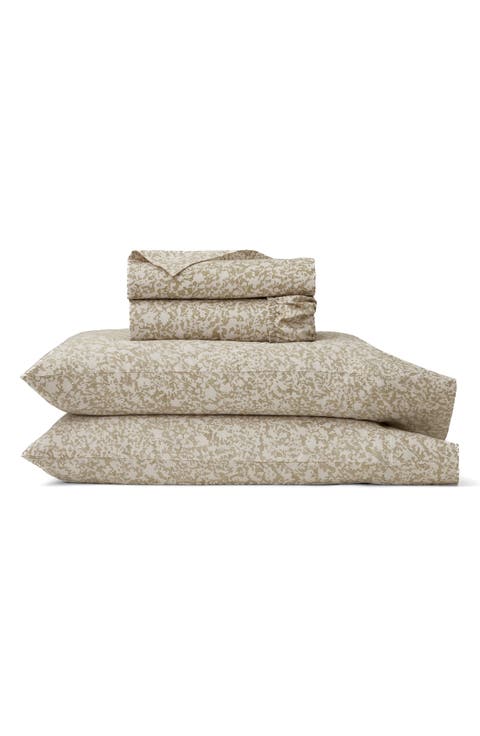 Signature Garden Print Hemmed Organic Cotton Sheet Set