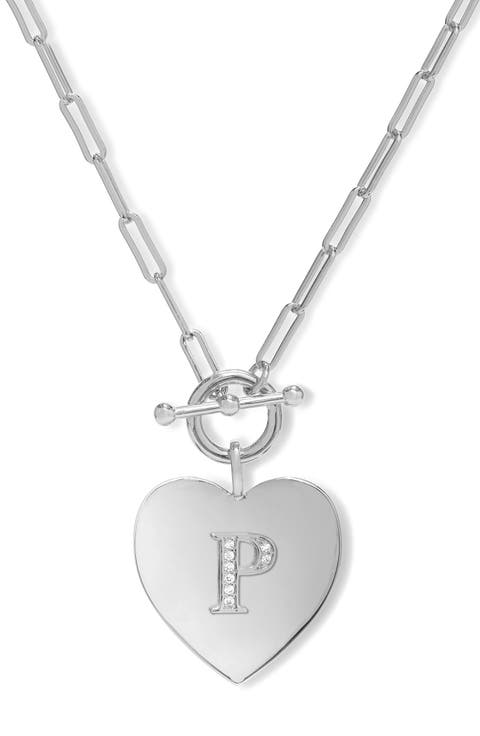 Love Letters Initial Heart Medallion Necklace
