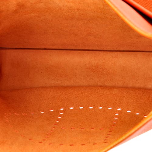 Pre-owned Hermes Hermes Evelyne Bag Gen Iii Epsom Pm In Orange