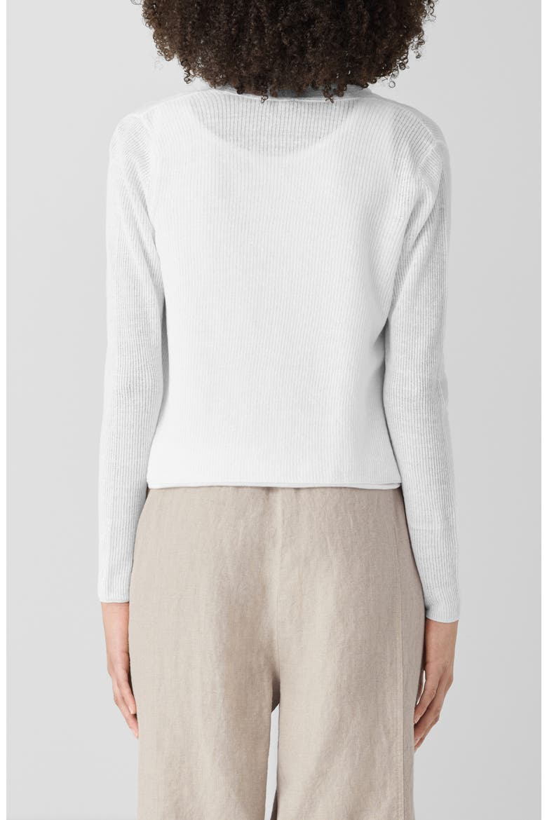 Organic Linen & Organic Cotton Cardigan, Alternate, color, WHITE