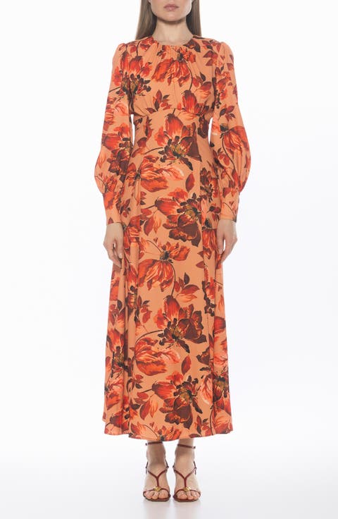 Yesenia Long Sleeve Empire Waist Maxi Dress