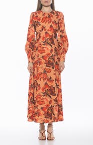 Alexia Admor Yesenia Long Sleeve Empire Waist Maxi Dress
