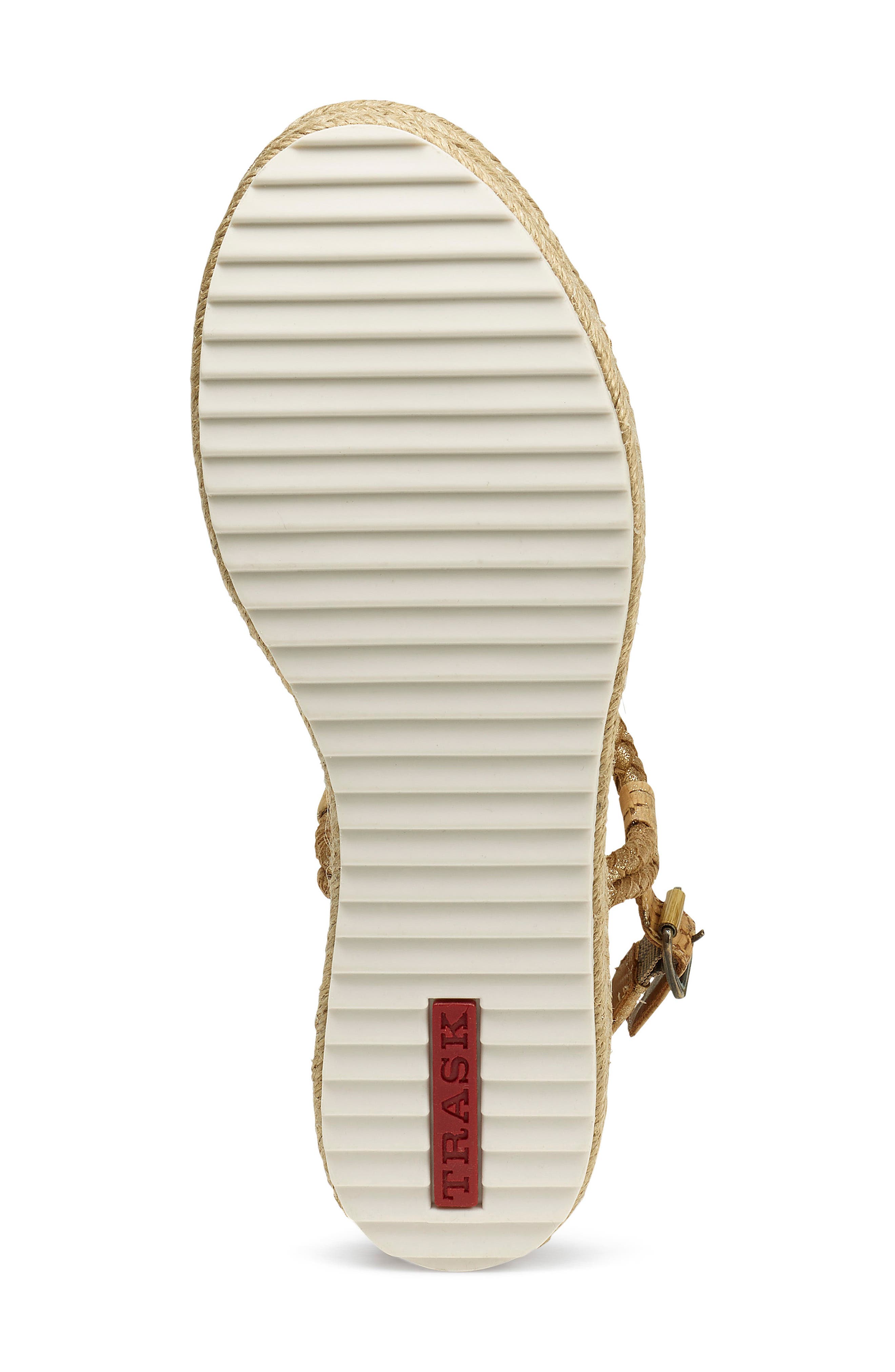 Trask Christine Metallic Espadrille Platform Sandal, Alternate, color, 