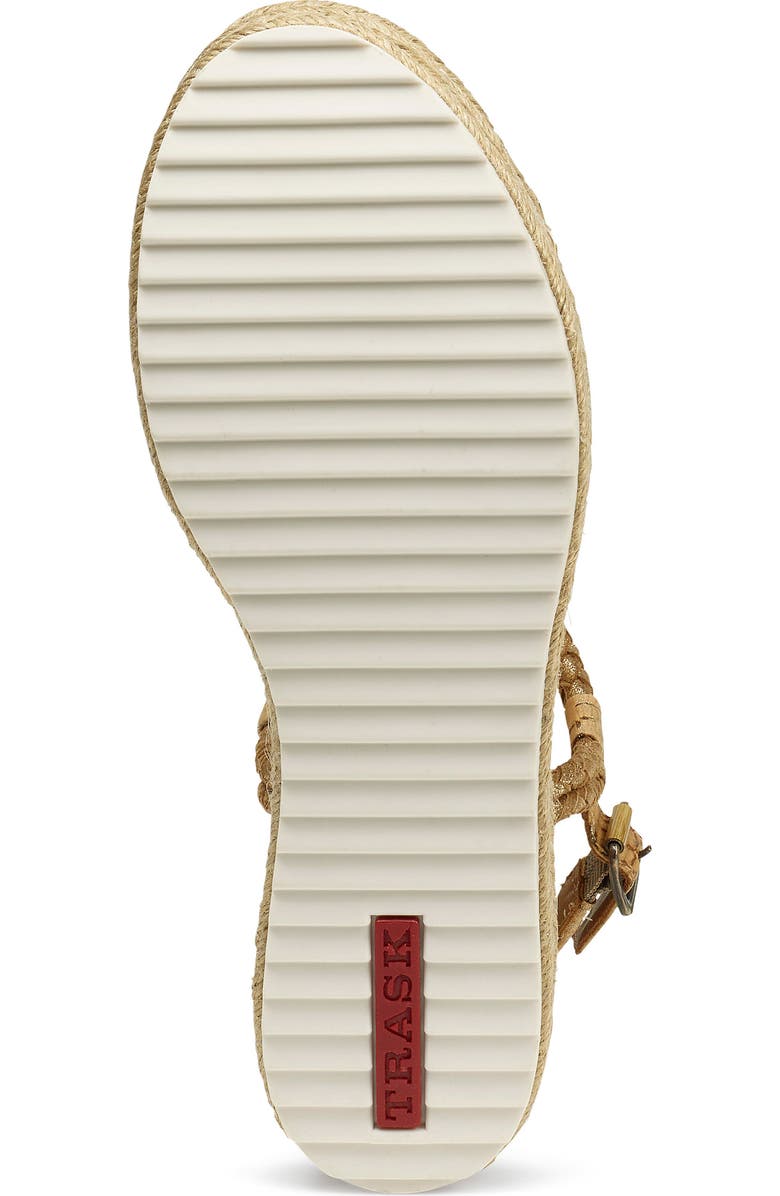 Trask Christine Metallic Espadrille Platform Sandal, Alternate, color,