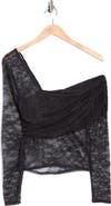 Steve Madden One Shoulder Lace Top