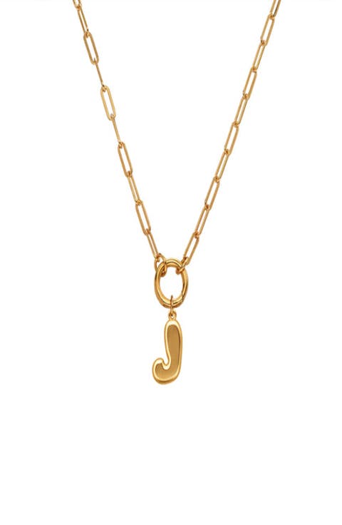 Bubble Up Initial Necklace- Gold Vermeil