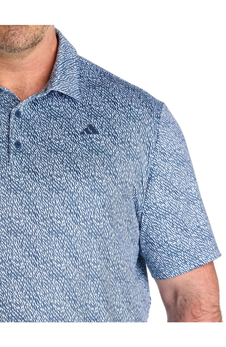 adidas Big & Tall Ultimate 365 Feather Print Polo Shirt, Alternate, color, Collegiate Navy