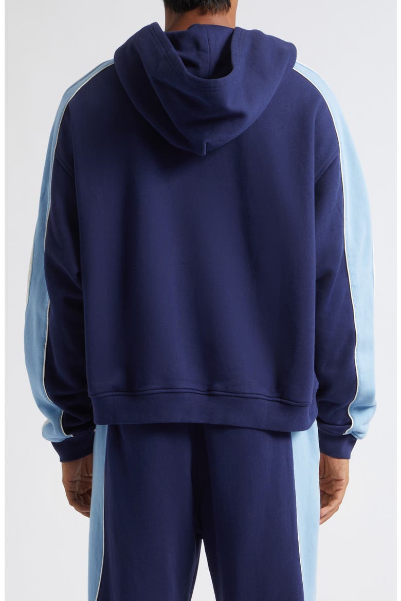 Ollie Paneled Cotton Hoodie, Alternate, color, WORN NAVY