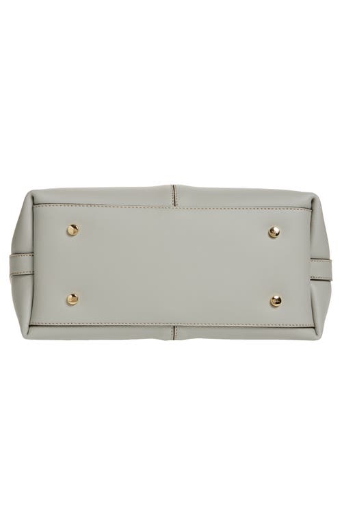Tod's Small Ebr Top Handle Leather Tote In Cromo Chiaro