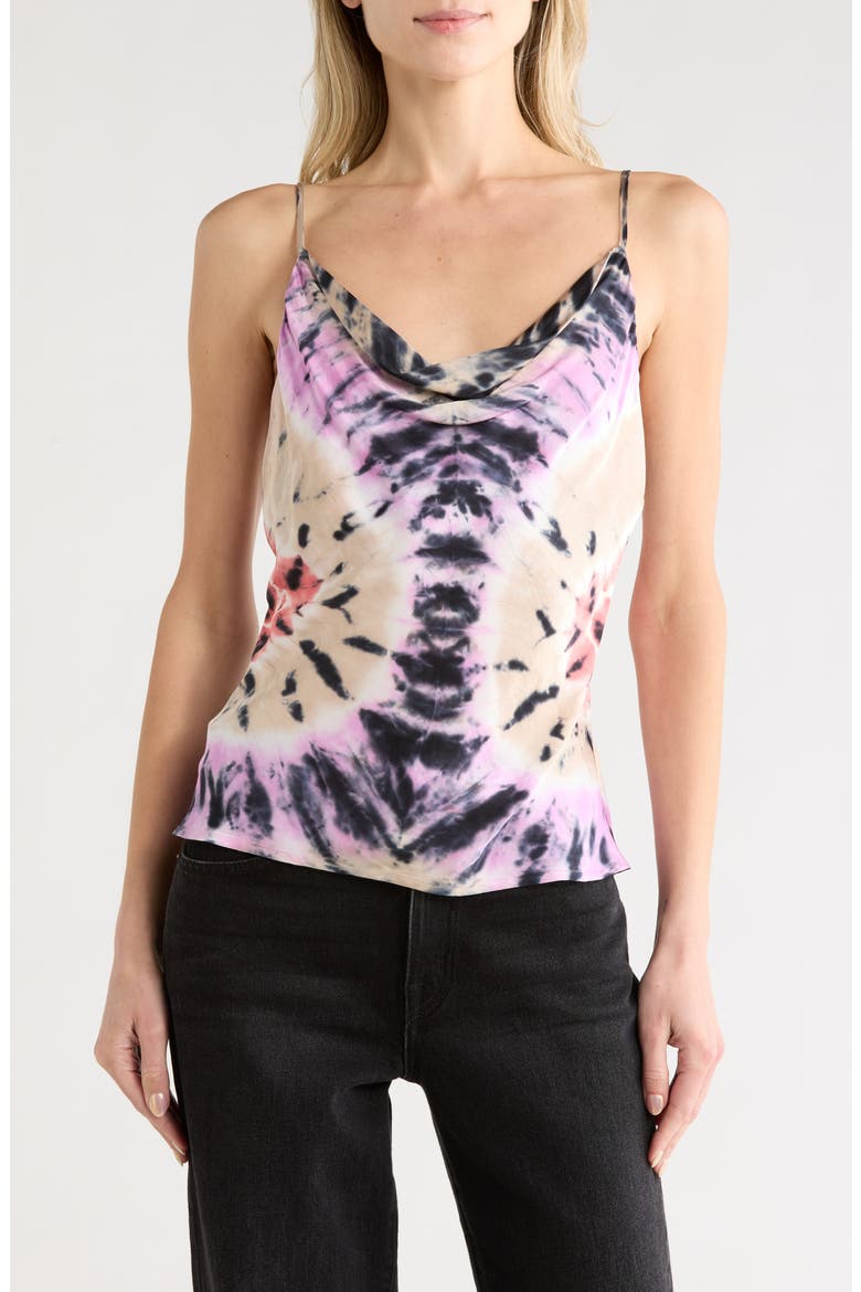 Emmet Cowl Neck Satin Camisole, Main, color, AFRICAN VIOLET VENUS WASH