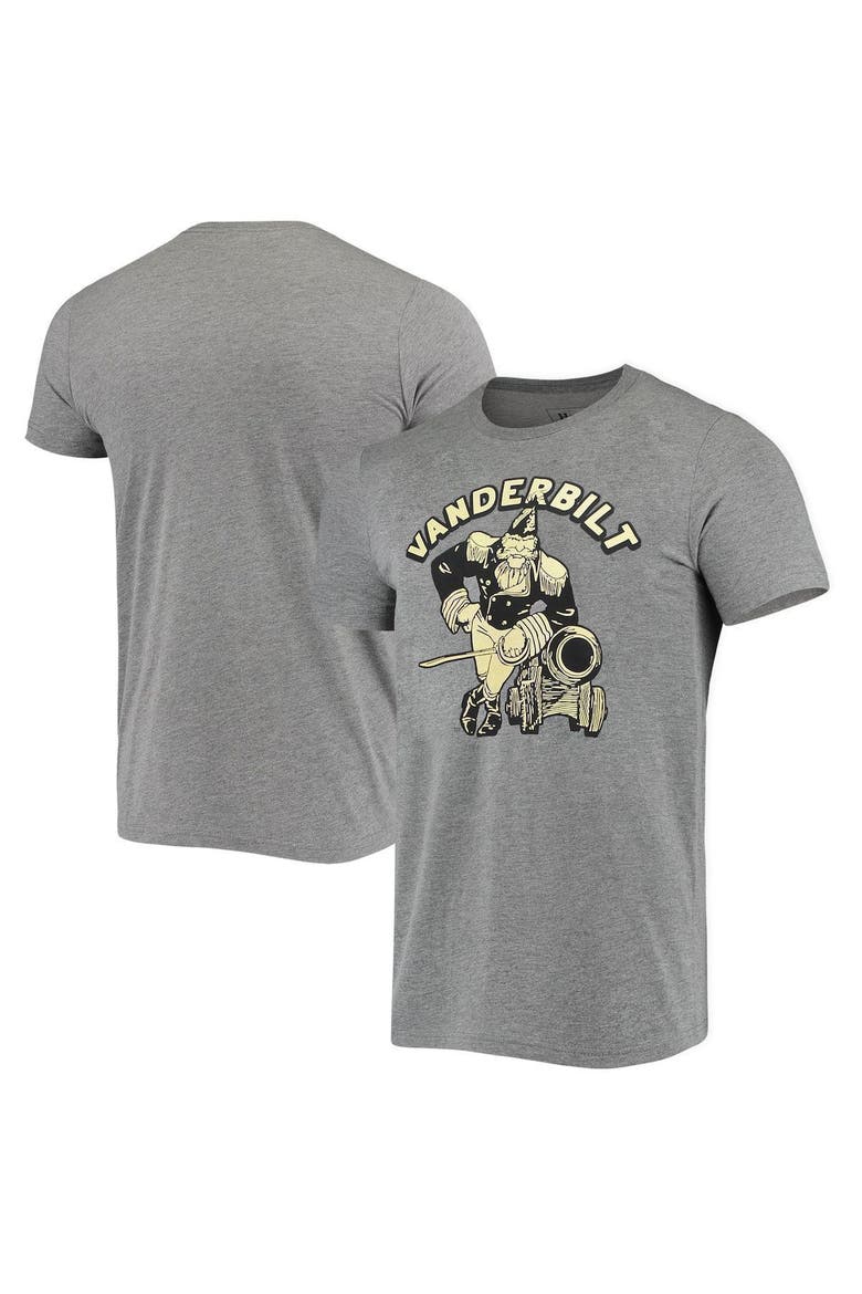 Men's Homefield Heather Gray Vanderbilt Commodores College Vault Vintage Cannon T-Shirt, Main, color, Heather Gray