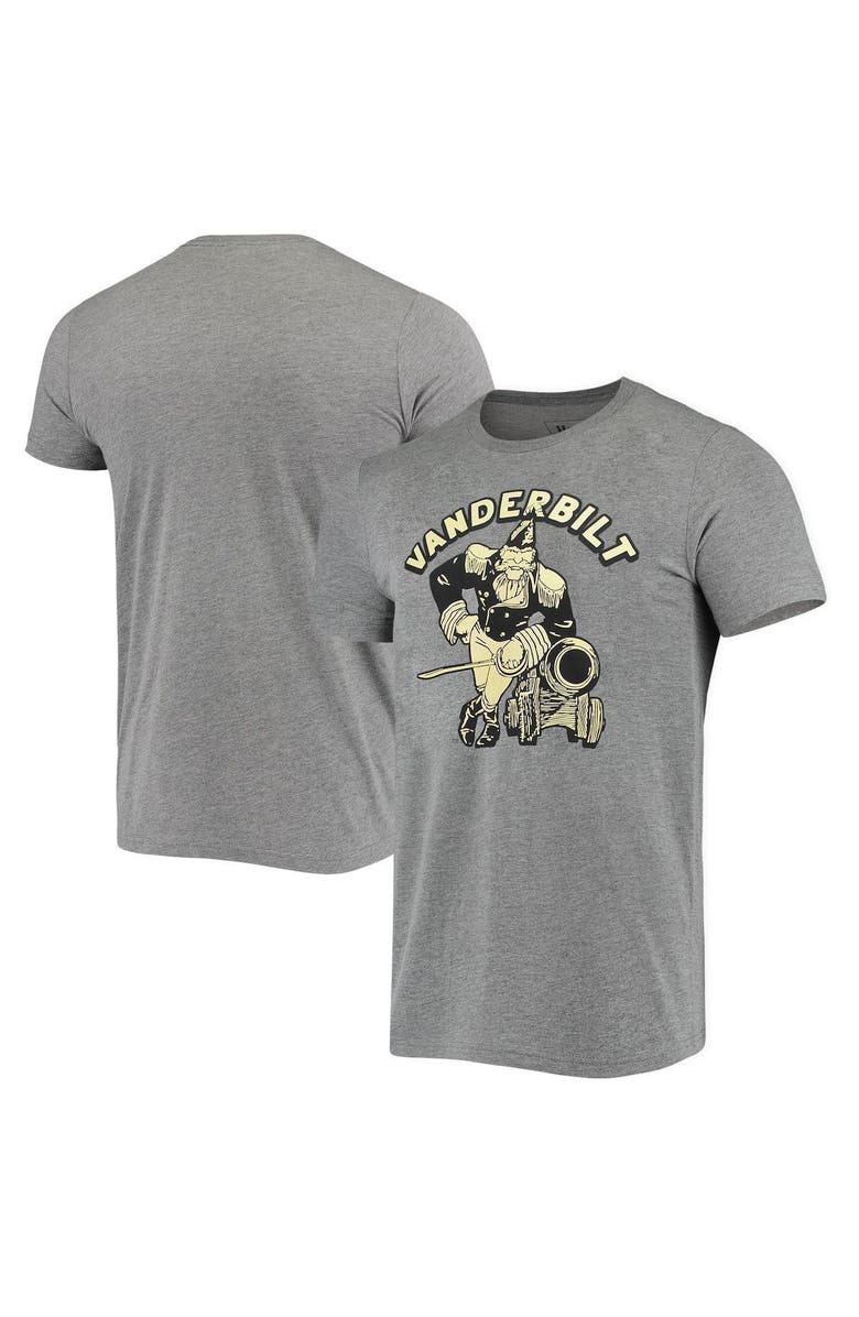 HOMEFIELD Men's Homefield Heather Gray Vanderbilt Commodores College Vault Vintage Cannon T-Shirt, Main, color, 