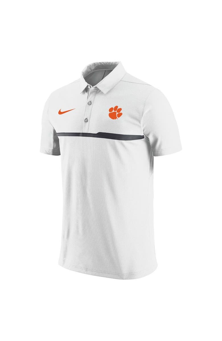 Nike Men's Nike White Clemson Tigers Coaches Performance Polo, Alternate, color, White