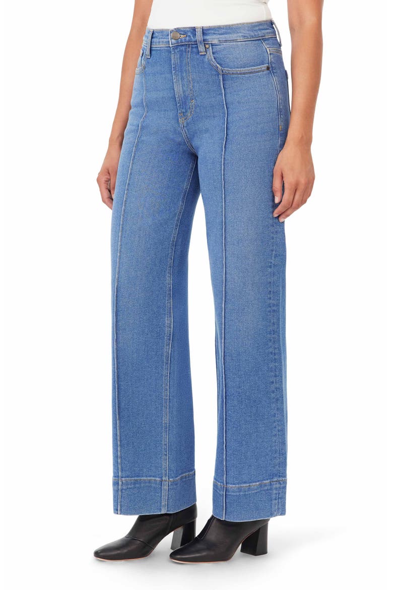 High Waist Pintuck Wide Leg Jeans, Alternate, color, PAXTON