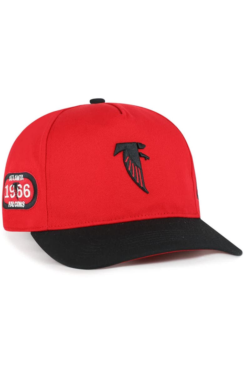 '47 Men's '47 Red/Black Atlanta Falcons 1966 Throwback Collection Sure Shot Hitch Adjustable Hat, Main, color, Red