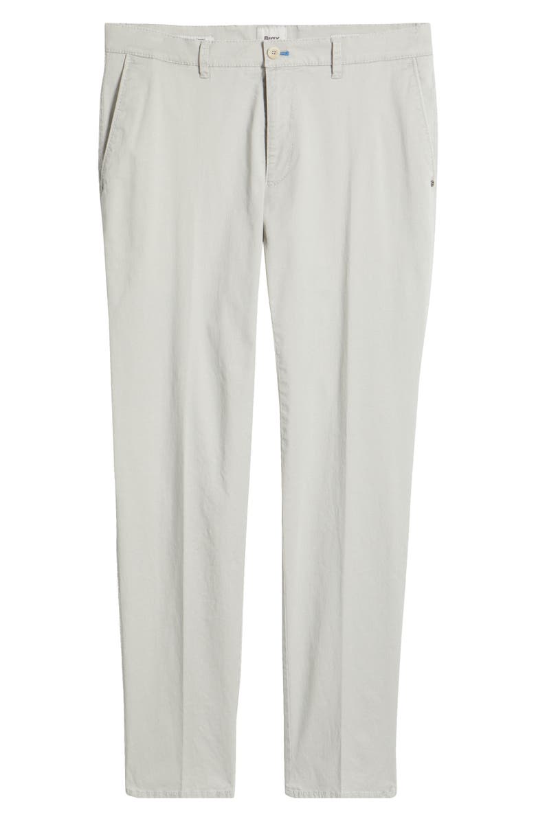 Brax Fabio Micropattern Flat Front Cotton Blend Pants, Alternate, color, Sand