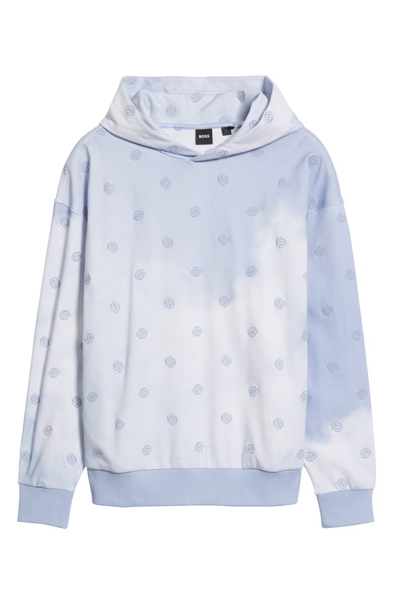 BOSS C-Stevens Logo Hoodie, Alternate, color, Light/ Pastel Blue
