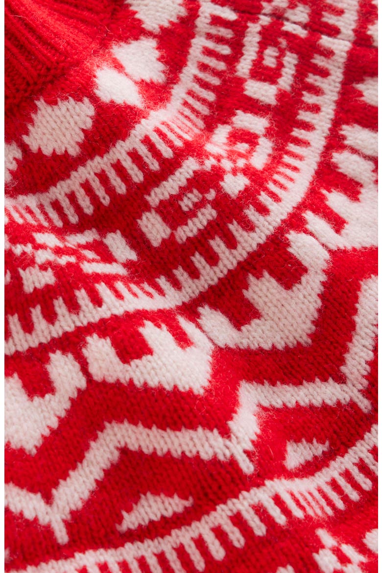 Marion Fair Isle Wool Mock Neck Sweater, Alternate, color, POPPY RED FAIR ISLE